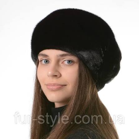 Шапка женская из цельной датской норки