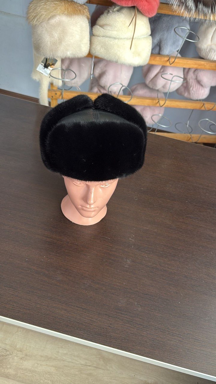 Шапка мужская из норки датской коричневой